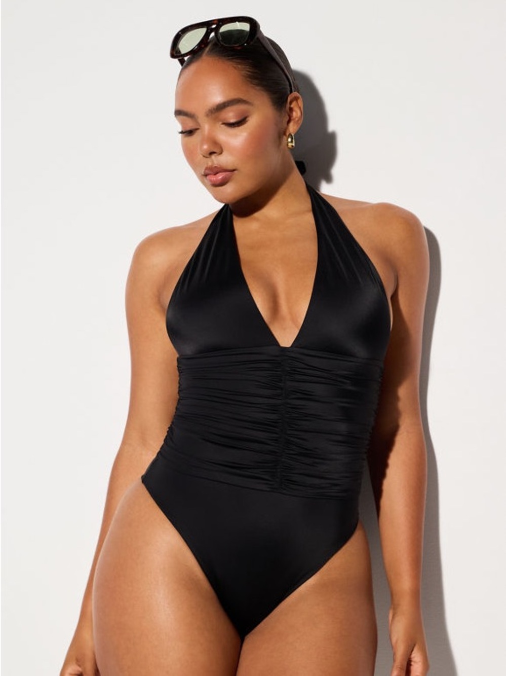 YITTY Black Ruching One-Piece Swimsuit